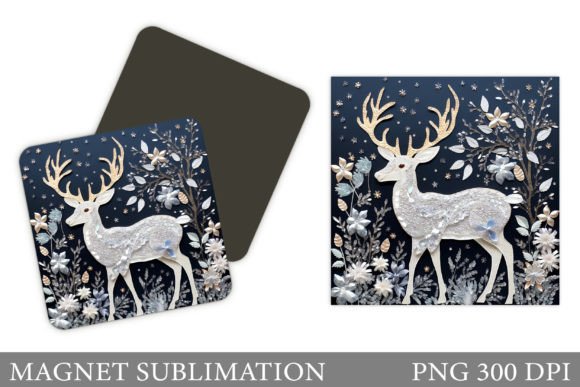 Download Shimmer Reindeer Magnet Sublimation - Premium Resources