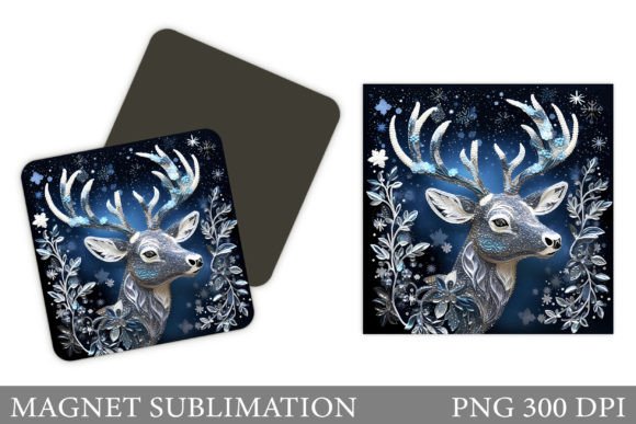Download Shimmer Reindeer Magnet Sublimation - Premium Bundle