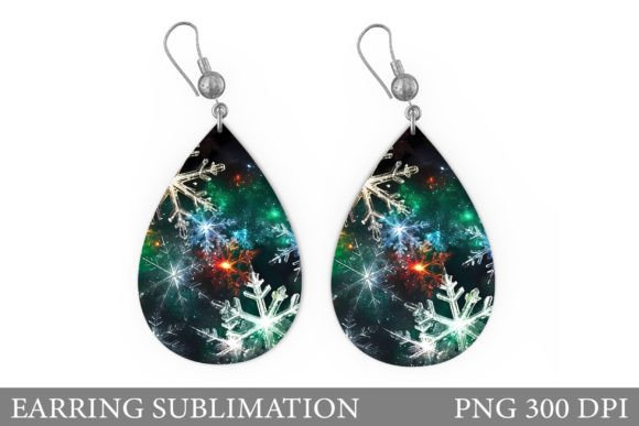 Download Shimmer Snowflakes Earring Sublimation - Premium Resources