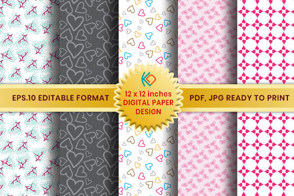Download Digital Paper Design "love" - Digital paper design Collection