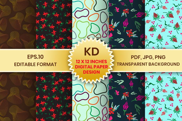 Download Digital Paper Design Seamless Pattern - Premium Bundle